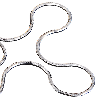 纯银项链八角蛇骨链男女同款银链