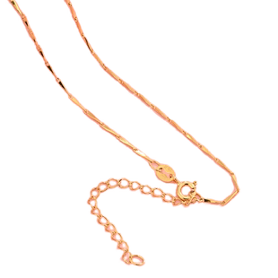 999银加长款项链女无吊坠镀18k色黄金色990纯银素链细裸链锁骨链