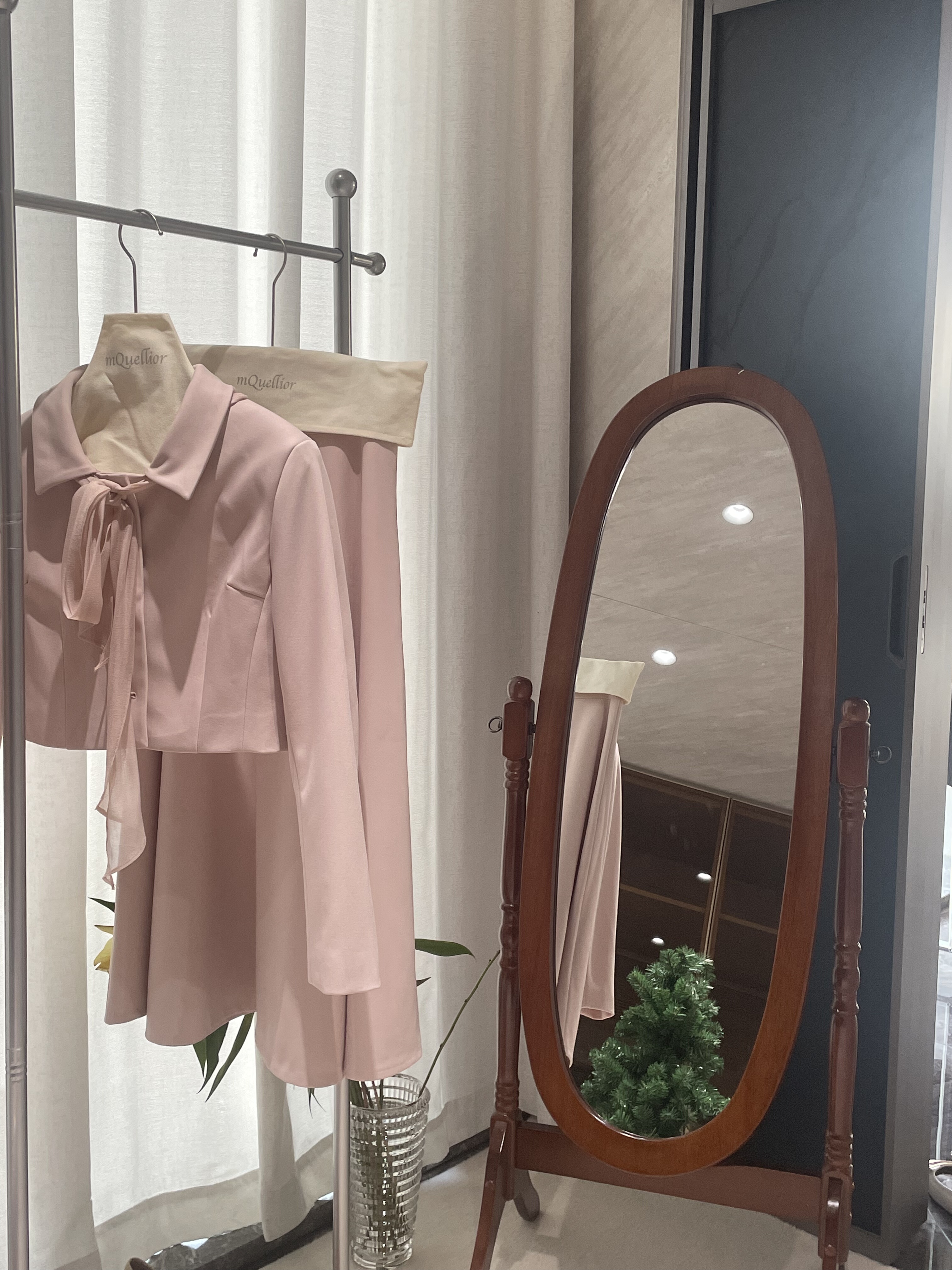 26春秋新法式复古名媛风粉色拼接撞色小香短款鱼尾裙套装女热销气,女装/女士精品,时尚套装,淘宝优惠券,粉丝福利购,淘宝优惠卷