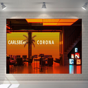 挂布背景布酒吧高级感床头装饰墙面墙布卧室宿舍出租屋改造画布