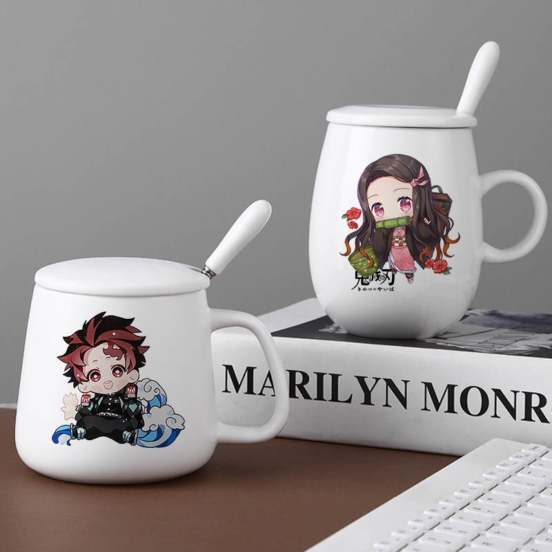 鬼灭之刃陶瓷咖啡马克变色水杯子diy定制动漫周边带盖勺炭治郎|ruв категории посуда, кубок/кубок/чайник, кружка - от Buy2taobao.com для оказания профессиональной услуги покупки агента Taobao