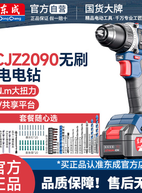 东成2090i无刷锂电冲击钻20V充电式手电钻电动家用工具手钻螺丝刀