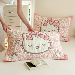 泡芙棉软糯A类十层纱布枕巾四季通用款柔软卡通家用全棉枕头盖巾