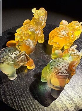 琉璃大象创意摆件开业乔迁礼品