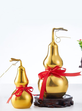 纯铜葫芦客厅装饰办公室车载摆件