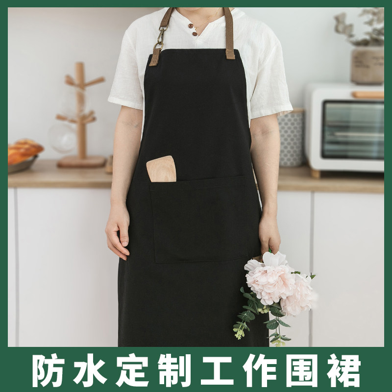 印字烫染理发师专用围裙定制logo