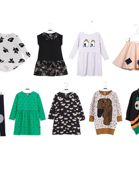 3折 现货欧州丹麦PAPU 儿童女童有机棉连衣裙针织裙+打底裤+长袖T