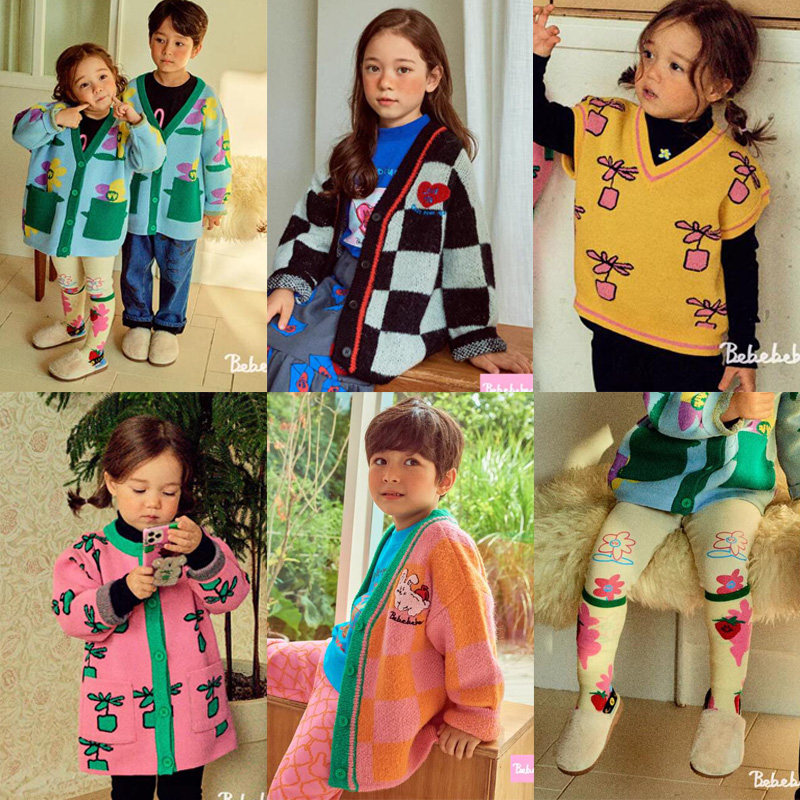 6折现货 小众潮牌BEBEBEBE秋冬款儿童花朵针织衫毛衣+打底裤3-8岁,童装/婴儿装/亲子装,毛衣/针织衫,淘宝优惠券,粉丝福利购,淘宝优惠卷