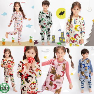 儿童夹棉加厚动物家居服睡衣套装 140cm 小众潮牌秋款 4折现货