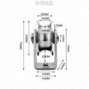 轨道 轴承型起重型滑轮轮移门UV钢丝绳不锈钢方管槽 包邮 角轮加厚