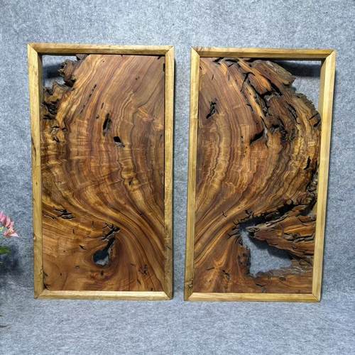 天然风化木艺术民宿玄关装饰画