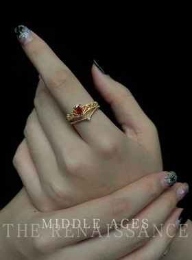 宫廷夜宴珐琅滴釉戒指