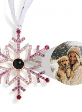 欧美风圣诞雪花项链36