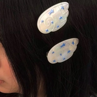 nah手作梦幻极光星星翅膀发夹韩系少女心侧边夹可爱软妹刘海夹y2k