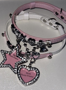 原创手作辣妹锁骨项圈星星爱心