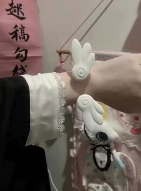 nah梦幻甜苦酷天使白色翅膀小众设计可爱手环手镯戒指亚文化Y2K