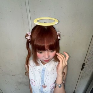 nah天使光环发夹鸭嘴夹甜美少女心发饰头饰拍照道具萌系软妹y2k