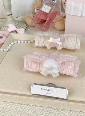 nah手作蕾丝蝴蝶结发夹少女心百搭香蕉夹马尾竖夹头饰日系发饰