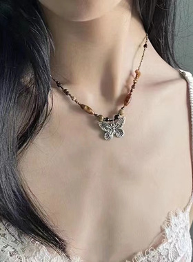 nah「木蝶」亚文化千禧复古项链