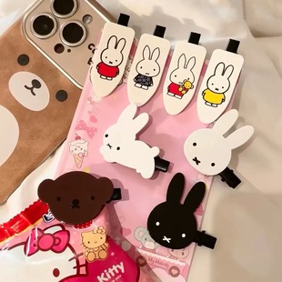 nah可爱甜酷米菲兔发夹刘海夹卡通鸭嘴夹少女发饰头饰发卡y2k