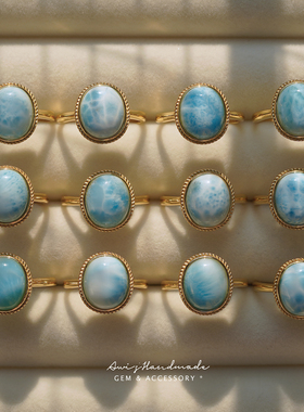 海纹石欧美日韩独家银镀金戒指