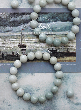 阿拉善玛瑙淡雅中国风渐变手串