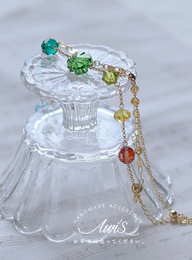 四叶草甜美幸运水晶手链戒指女