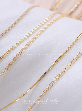 银镀金s925美国包金银锁骨链