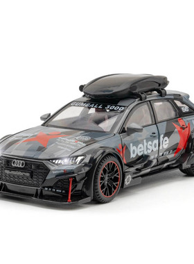 仿真 1/24 ADUI 奥迪 RS6改装版合金跑车模型儿童玩具 绿色