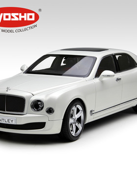 京商kyosho 1:18 BENTLEY 宾利慕尚合金仿真车模 黑色白色