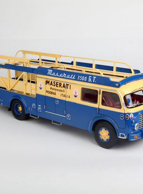 CMR 1/18 马沙拉蒂运输车 拖车 合金汽车模型 蓝黄色