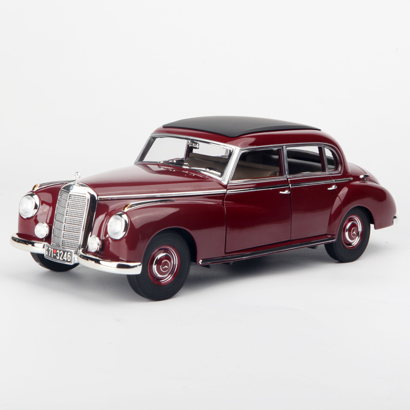 Norev 1/18 奔驰 300仿真合金汽车模型 1955款  酒红色 可开门