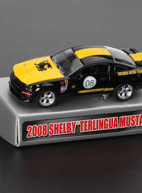 SHELBY 1/64 Ford TERLINGUA 2008款福特野马跑车合金模型#08黑色