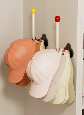 帽子收纳神器免打孔卧室门后鸭舌棒球帽整理架宿舍衣柜侧专用帽架