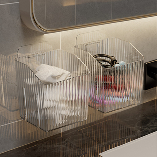 废弃洗脸巾收纳盒壁挂式浴室卫生间神器二次擦脸棉柔巾放置盒子