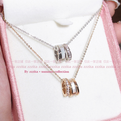 ZZZITA Relax Vibe·松弛千金～美式白开水辣妹百搭闪钻圈圈项链