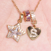 告白•my ZZZITA 天使 confession～定制字母原创闪钻五角星项链