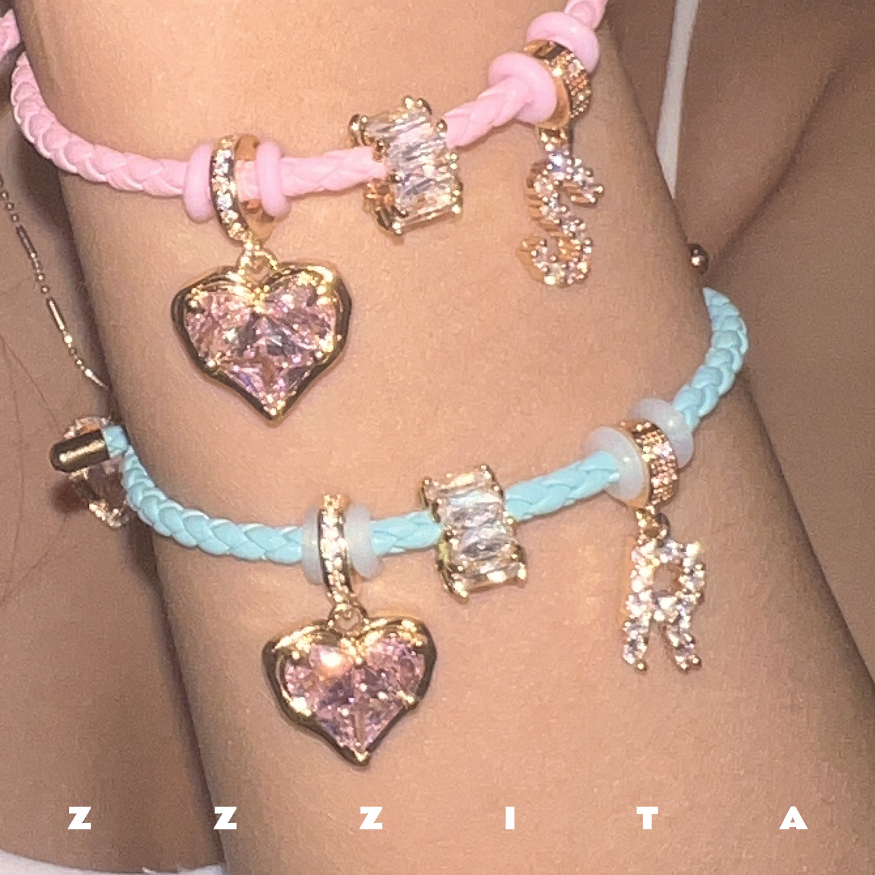 ZZZITA 定制字母～可调节皮绳手链ins编织手绳小众设计感手镯送礼