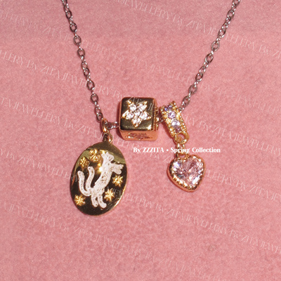 ZZZITA 猫咪守护神·cat person～手工画油猫咪五角星爱心ins项链