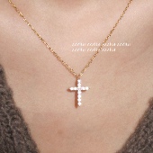 契约•Angel’s ZZZITA 天使 vow～925银闪钻迷你十字架项链送礼