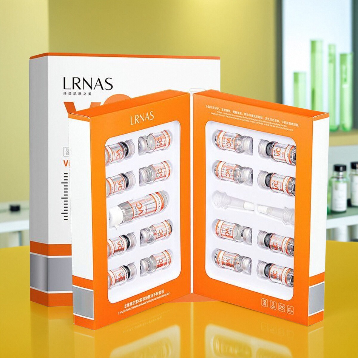 LRNAS五重维生素C紧致焕靓冻干粉补水保湿修护视黄醇寡肽套盒正品