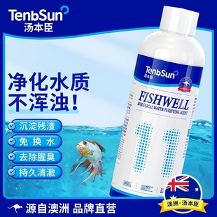汤本臣鱼愈11号鱼缸净水剂旗舰店净化水质除异味过滤杂质稳定菌群