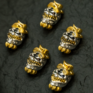 s925银小丑文玩三通疯帽子镀金款 TH0RN原创