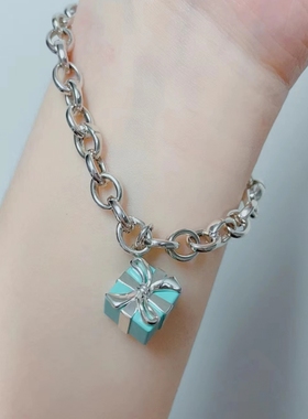 女款纯银礼物盒珐琅彩手链
