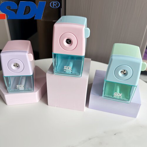 手牌sdi学生用削笔刀儿童铅笔刀1-3年级用美术生专用手摇削笔器