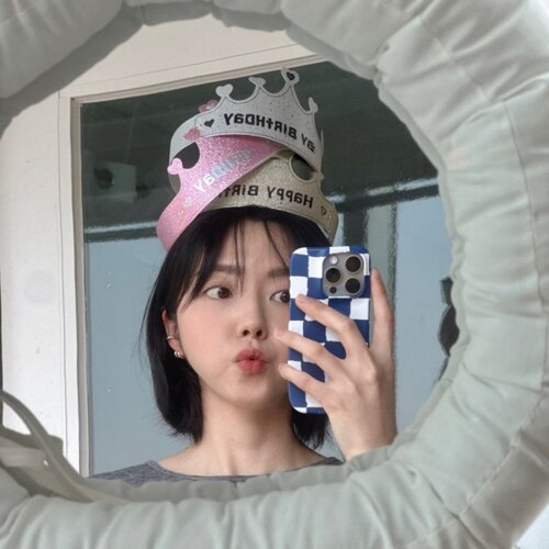 磨砂爱心闪耀生日蛋糕帽子