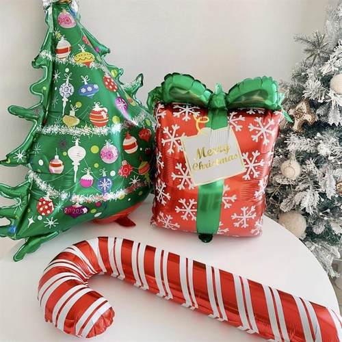 圣诞节气球圣诞老人装饰店铺橱窗