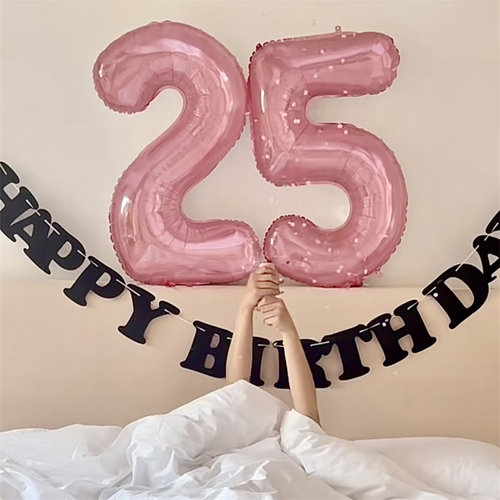 小红书同款果冻数字铝膜气球