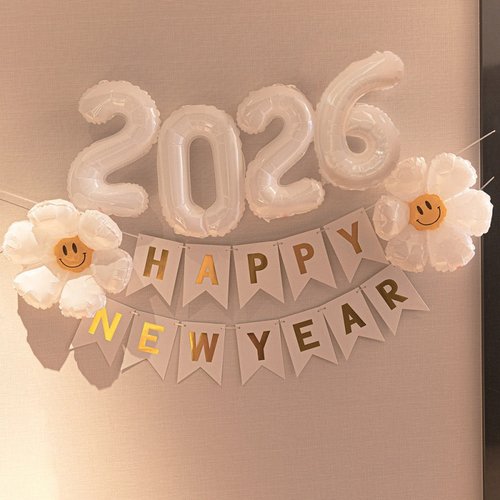 2026年新年跨年雏菊数字铝膜