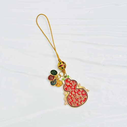 沙金五路财神万福吊坠手